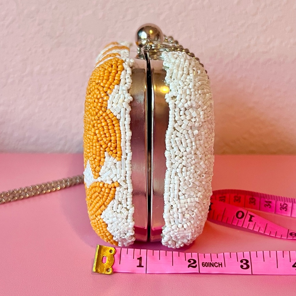 Vacay Darling White and Orange Beaded Clutch - Picture 12 of 14